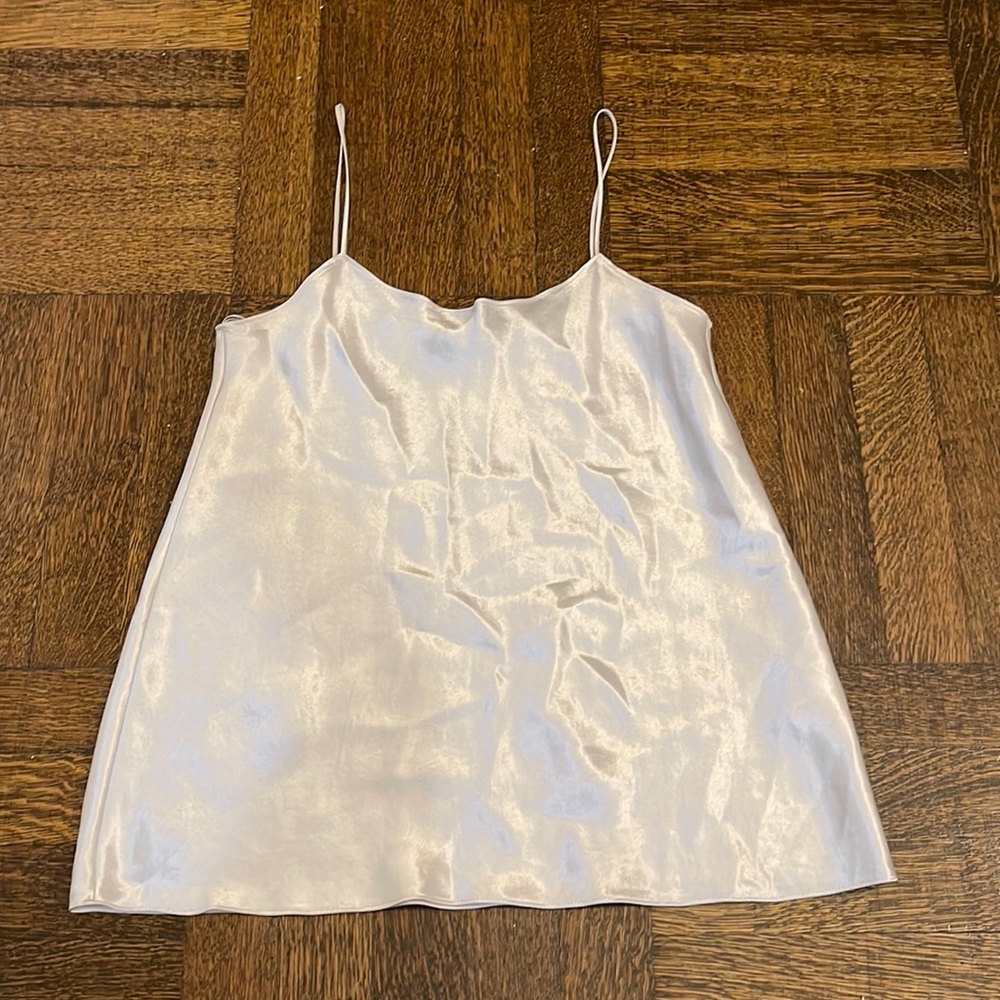 Vince Cream Satin Tank Top